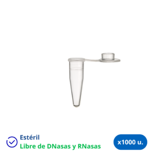 Tubo Eppendorf 0,2 ml Pared Delgada - Bolsa x 1000 unidades