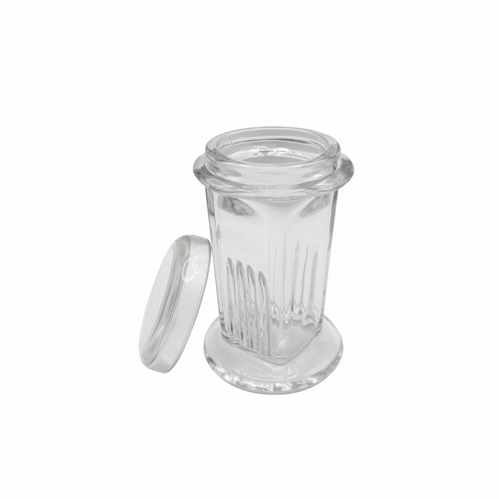 Vaso Coplin de Vidrio para Tinción Vertical de 5 Portaobjetos