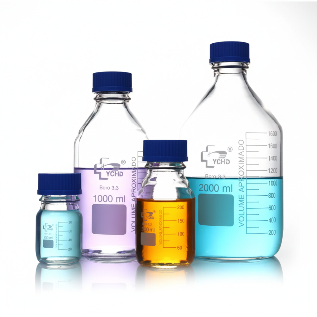 Botella de Vidrio para Reactivos 250 ml