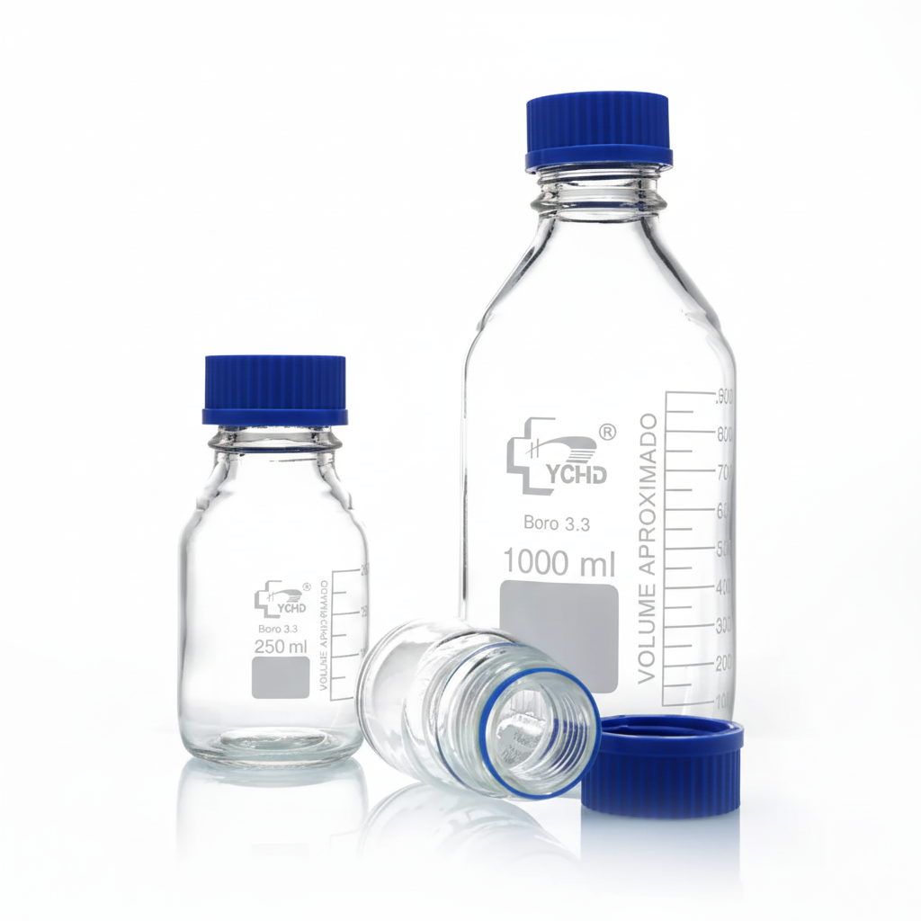 Botella de Vidrio para Reactivos 500 ml