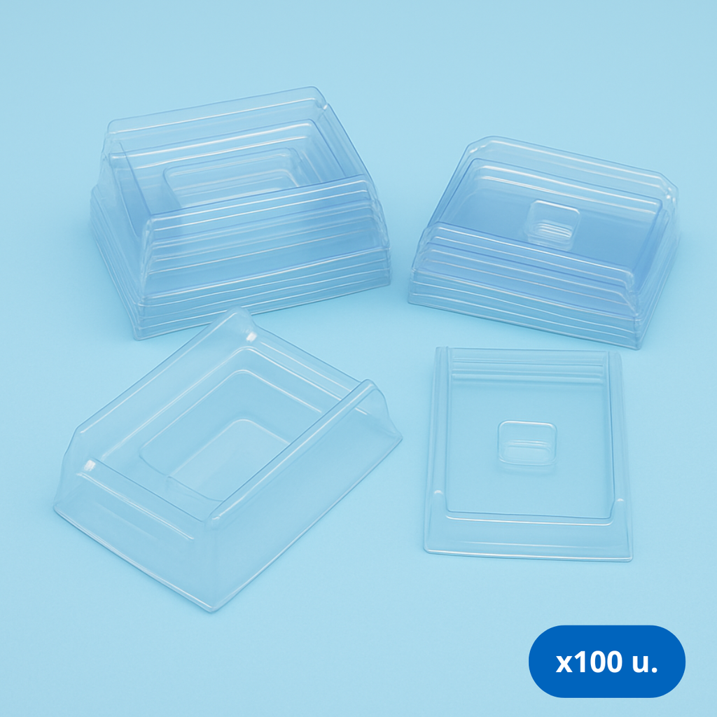 Moldes de Plástico 40 x 25 x 5 mm - Bolsa x 100 Unidades