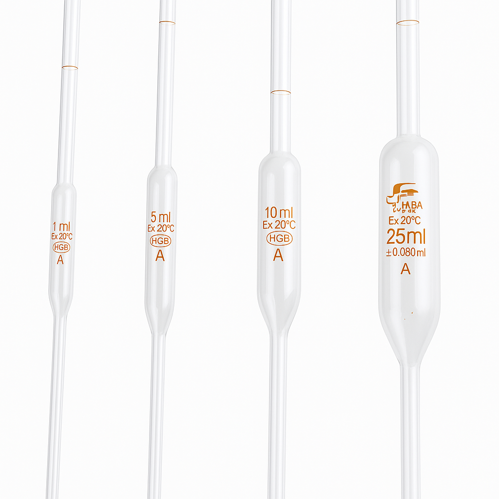 Pipeta Volumétrica 25 ml (Vidrio) - 1 Aforo