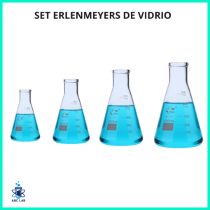 Set Erlenmeyers de Vidrio - Abc Lab
