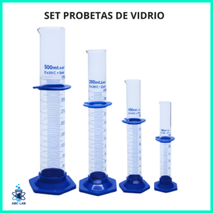 Set Probetas de Vidrio Base plástica - Abc Lab