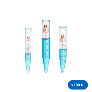 Tubo Cónico de Centrífuga 15 ml con Graduación - Caja x 100 Unidades